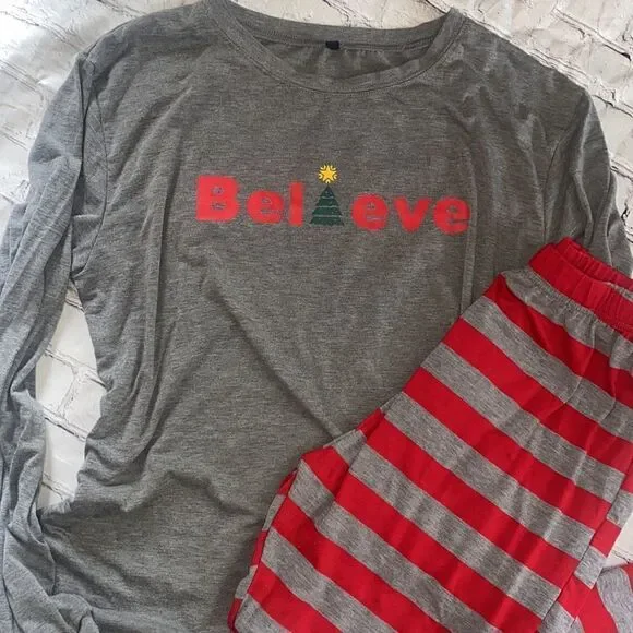 Believe Christmas PJ set  - Picture 2 of 3